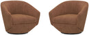 Parker Living The Twist - Elise Rust Swivel Chair Two Pack