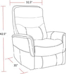 Parker Living Gemini - Capri Silver Power Lift Recliner with Articulating Headrest
