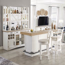 Parker House Americana Modern Dining 78 inch Bar with Quartz Insert