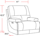 Parker Living Whitman - Verona Azure - Powered By Freemotion Cordless Power Recliner Two Pack
