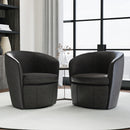 Parker Living Barolo - Vintage Slate 100% Italian Leather Swivel Club Chair