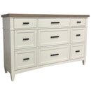 Parker House Americana Modern Bedroom King Platform Bed 2 Nightstands and Dresser with Mirror
