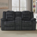 Parker Living Bolton - Misty Storm Glider Reclining Console Loveseat