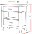 Parker House Americana Modern Bedroom 2 Drawer Nightstand