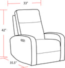 Parker Living Thriller - Natural Beauty Denim Power Swivel Glider Recliner