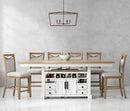 Parker House Americana Modern Dining Island Counter Height Table with 6 upholstered chairs
